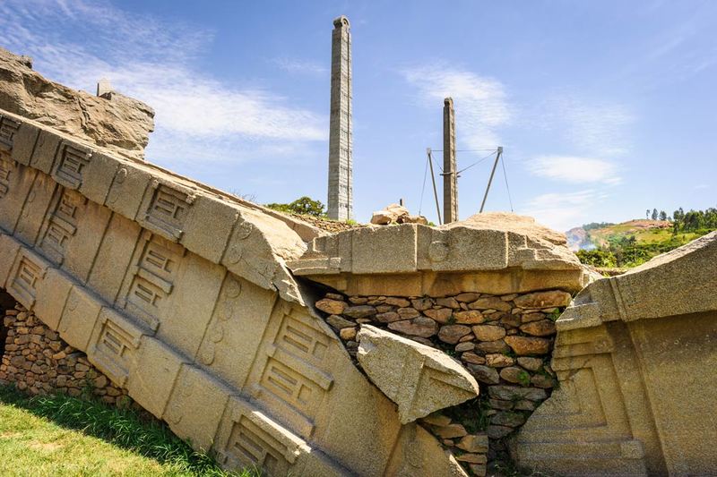 axum travel _Ruins and obelisks at Axum 